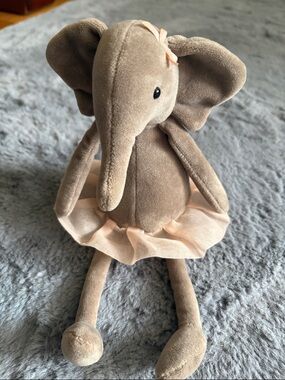 Jellycat Beige Elephant Plush with Pink Tulle Skirt